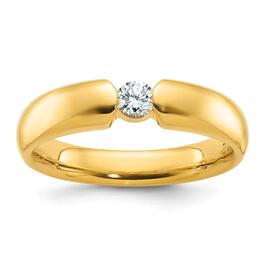 Mens Gentlemens Classics&#40;tm&#41; 14kt. Gold 1/4ctw. Single Diamond Ring