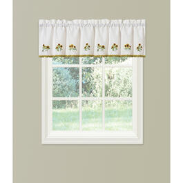 Sunflowers Embroidered Valance - 58x12