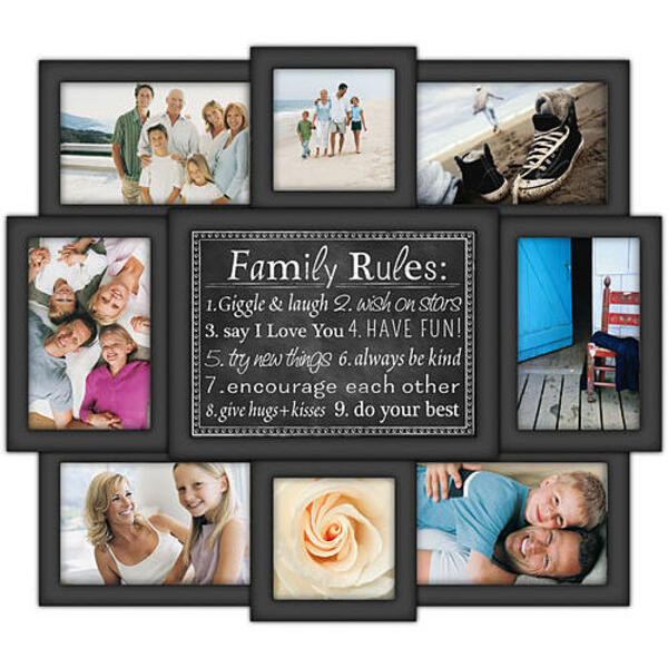 Malden Family Rules Eight Picture Collage Frame. - image 