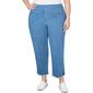 Plus Size Ruby Rd. Patio Party Embroidered Pull On Ankle Pants - image 1