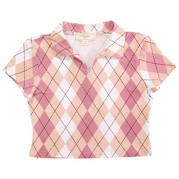 Girls &#40;7-16&#41; No Comment Short Sleeve Collar Cropped Polo - image 