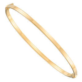 7in. Gold One&#40;tm&#41; 1kt. Yellow Gold Glitter Bangle Bracelet
