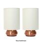 Simple Designs Gemini Mini Touch Lamp w/Fabric Shades-Set of 2 - image 6