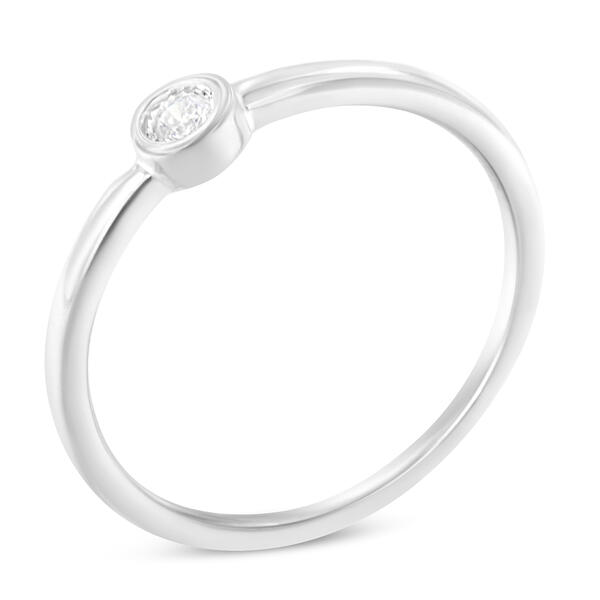 Round Shaped Diamond Promise Ring - image 