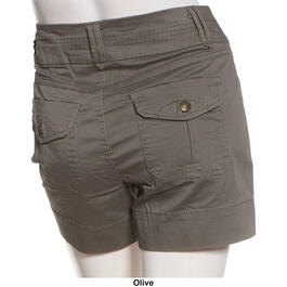 Womens One 5 One Sateen Coin Pocket Belted Shorts