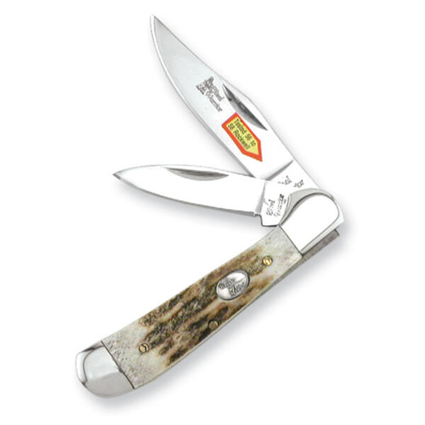 Steel Warrior Copperhead Deer Stag Handle Knife - image 