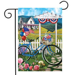 Briarwood Lane Patriotic Bicycle Garden Flag