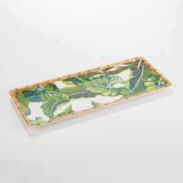 Tommy Bahama Large Palm Bamboo Rectangle Serving Platter