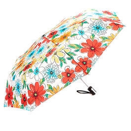 Totes Automatic Compact Umbrella - Floral
