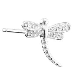 Athra Sterling Silver CZ Dragonfly Stud Earrings