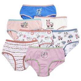 Toddler Girl Lala 7pk. Multi-Colored Forest Brief Underwear