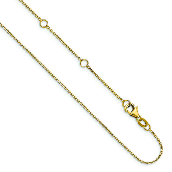 Gold Classics&#40;tm&#41; Yellow Gold Adjustable Chain Necklace - image 