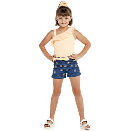 Girls &#40;4-6x&#41; Little Lass&#40;R&#41; 3pc. Eyelet Top & Embroidered Shorts