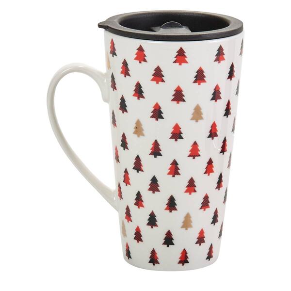 Godinger Holiday Tree Mug with Lid - image 
