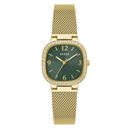 Womens Guess Gold-Tone Crystal Analog Watch - GW0354L5