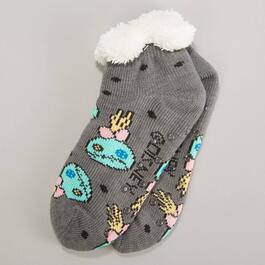 Womens Disney Lilo & Stitch Faces Cozy Short Slipper Socks