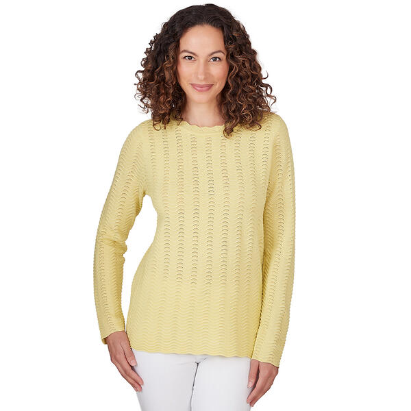 Womens Emaline St. Barts Solid Long Sleeve Sweater - image 