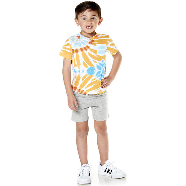 Toddler Boy Little Rebels&#40;R&#41; 3pc. Tie Dye Fun Sun Tees & Shorts Set - image 