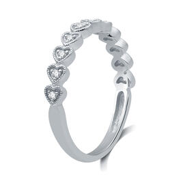 Endless Affection&#8482; 1/10ctw. Diamond Sterling Silver Heart Band