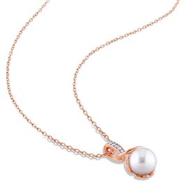 Gemstone Classics&#8482; 18kt. Rose Gold Pearl Twist Pendant
