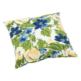 Jordan Manufacturing Outdoor Floral Toss Pillow - Blue/Yellow