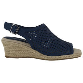 Womens Easy Street Stacy Espadrille Wedge Sandals