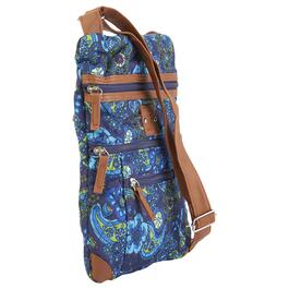 Stone Mountain Quilted Lockport Paisley Garden Crossbody - Navy