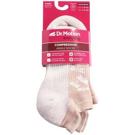 Womens Dr. Motion 2pk Dragonfly Compression Ankle Socks