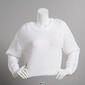 Juniors No Comment Hollow Long Sleeve Crochet Sweater - image 3