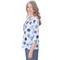 Womens Alfred Dunner Blue Bayou Knit Dots Blouse - image 2