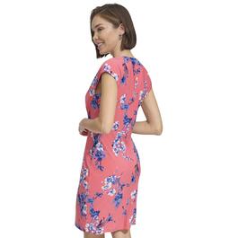 Womens Tommy Hilfiger Sleeveless Floral Side Twist Wrap Dress