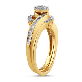 Diamond Classics&#8482; Yellow Gold over Silver Diamond Bridal Ring