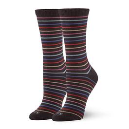 Womens HUE&#40;R&#41; 3pk. Super Soft Crew Socks - Black/Stripe