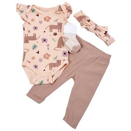 Baby Girl &#40;NB-9M&#41; Rene Rofe Animal Floral Pants Set