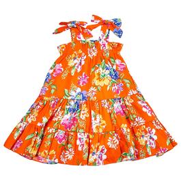Girls &#40;4-6x&#41; Rare Editions Floral Tiered Dress w/Bow Ties