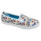 Womens Ashley Blue Canvas Butterfly Print Flats - image 1