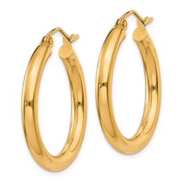 Gold Classics&#8482; 10kt. Polished 23mm Tube Hoop Earrings