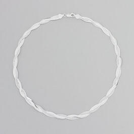 Ellen Tracy Sterling Silver Intertwined Necklace