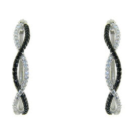 Gianni Argento Diamond Infinity Hoop Earrings