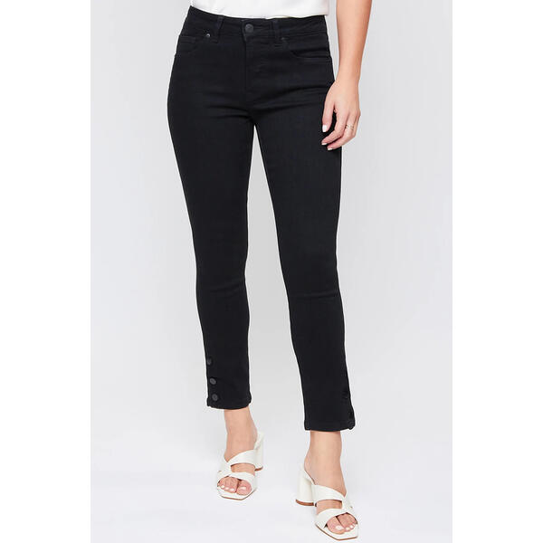Womens Royalty Mid Rise Jean with Side Snap Hem - image 