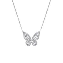 Gianni Argento Silver Plated Butterfly Necklace