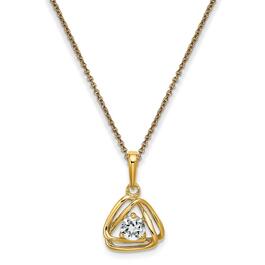 Gemstones Classics&#40;tm&#41; 14kt. Yellow Gold White Topaz Necklace