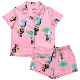 Girls Disney Princess Story Coat Pajama Set