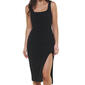 Juniors Almost Famous&#8482; Fitted Lace Back Notch Slit Midi Dress - image 3