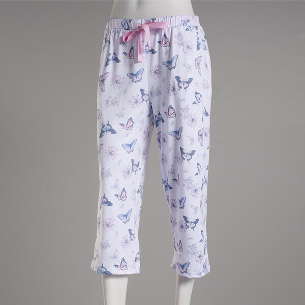 Womens Jaclyn Butterflies Lush Luxe Capri Pajama Pants - image 