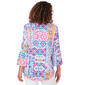 Womens Ruby Rd. Bright Blooms 3/4 Sleeve Patchwork Tee - image 2