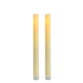 Candle Impressions 2pk. 9in. Cream Flameless LED Taper Candles
