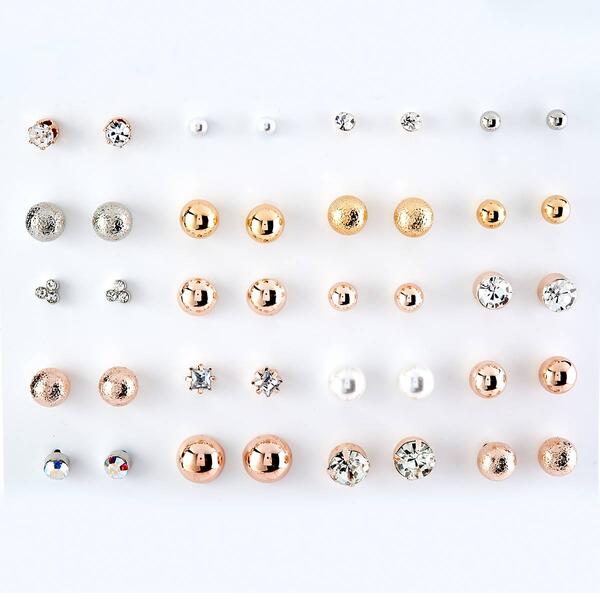 Ashley 20pr. Multi-Color Stud Earrings Set - image 