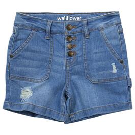 Girls (7-16) Wallflower(R) Cargo Midi Carpenter Shorts