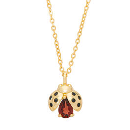 Gianni Argento Gold over Sterling Silver Ladybug Pendant Necklace